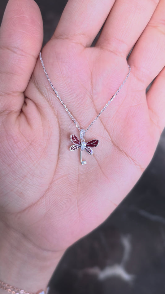Rouge Dragonfly Pendant Chain